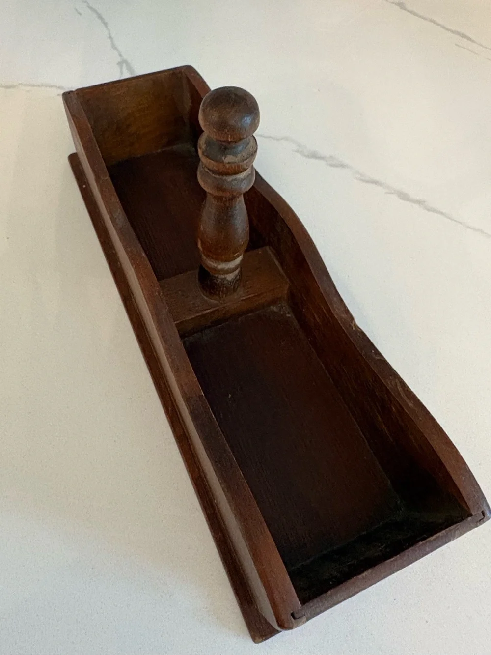 Vintage Wooden Cracker Caddy/ Utensil Tray - Farmhouse Spindle Organizer